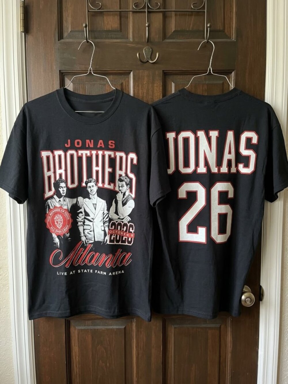 Jonas Brothers Burning Up All Over Again Atlanta, GA City T-shirt Reprint